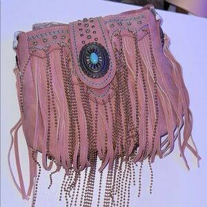 Montana West Pink and Blue Crossbody Bag